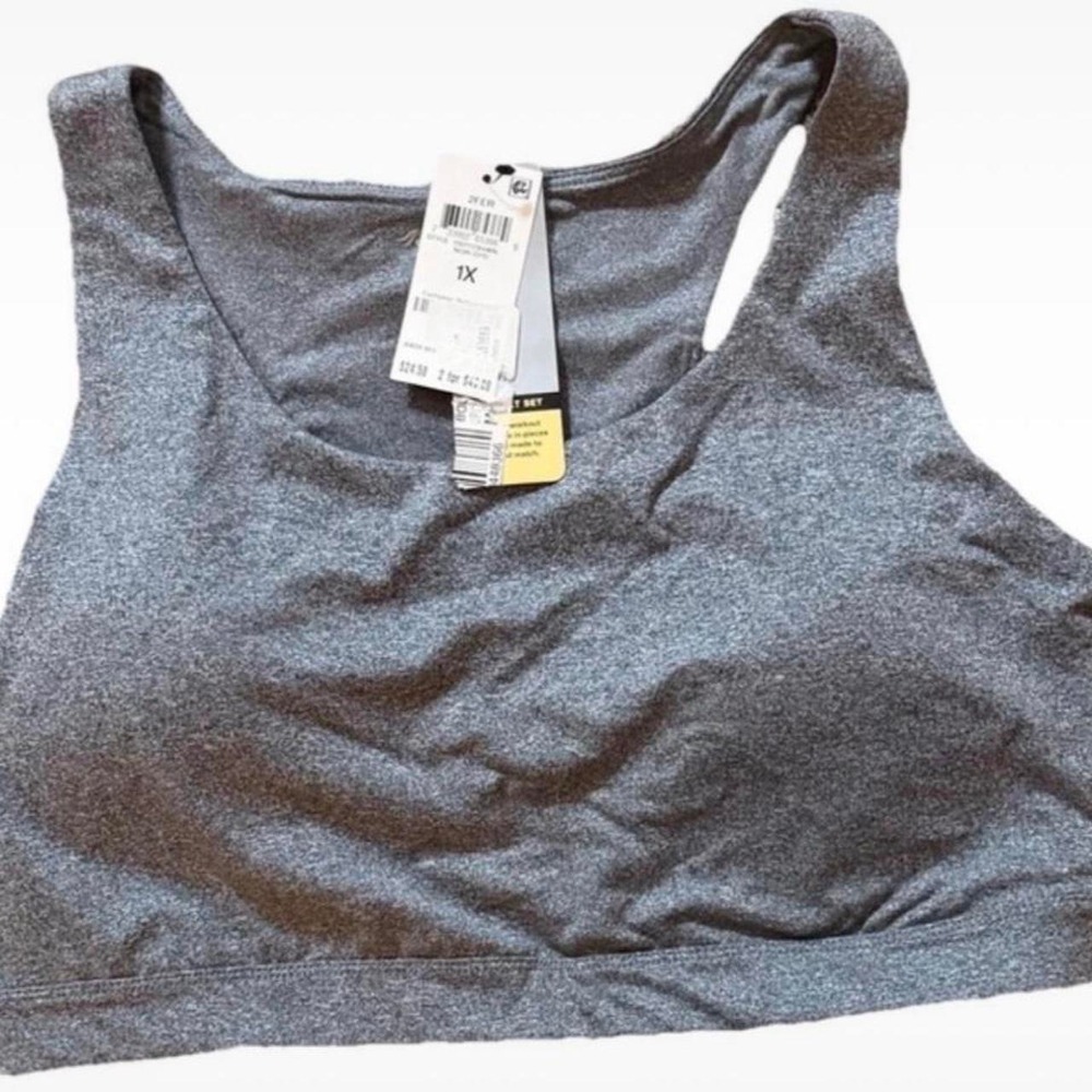 NWT Ideology NWT Sports Bra Racerback Cutout Seamless Halter Top 1X